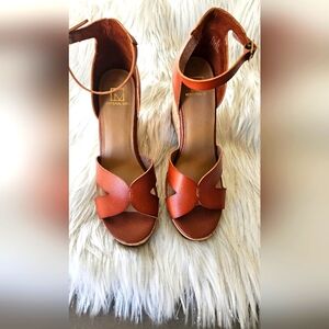 Material Girl Cognac Wedge